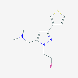 1-(1-(2-fluoroethyl)-3-(thiophen-3-yl)-1H-pyrazol-5-yl)-N-methylmethanamine
