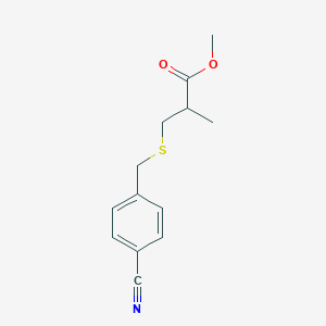 Methyl 3-((4-cyanobenzyl)thio)-2-methylpropanoate