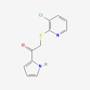 2-((3-Chloropyridin-2-yl)thio)-1-(1h-pyrrol-2-yl)ethan-1-one