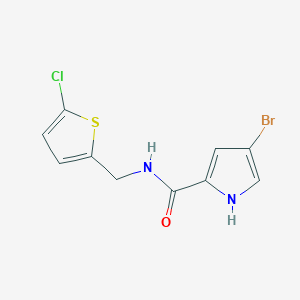 molecular formula C10H8BrClN2OS B14902020 4-Bromo-N-((5-chlorothiophen-2-yl)methyl)-1h-pyrrole-2-carboxamide 