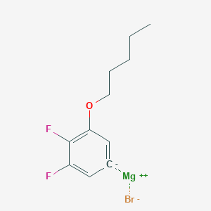 molecular formula C11H13BrF2MgO B14902026 (3,4-Difluoro-5-(n-pentyloxy)phenyl)magnesium bromide 