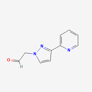 2-(3-(pyridin-2-yl)-1H-pyrazol-1-yl)acetaldehyde