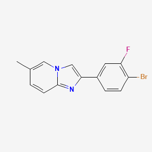 molecular formula C14H10BrFN2 B14902032 2-(4-bromo-3-fluorophenyl)-6-methylimidazo[1,2-a]pyridine 