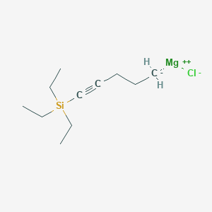 molecular formula C11H21ClMgSi B14902042 5-(Triethylsilyl)pent-4-ynylmagnesium chloride 