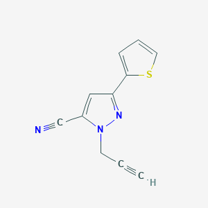 1-(prop-2-yn-1-yl)-3-(thiophen-2-yl)-1H-pyrazole-5-carbonitrile