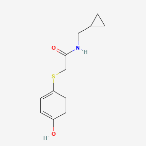 molecular formula C12H15NO2S B14902062 n-(Cyclopropylmethyl)-2-((4-hydroxyphenyl)thio)acetamide 