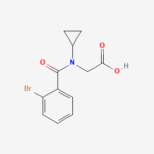 molecular formula C12H12BrNO3 B14902068 n-(2-Bromobenzoyl)-n-cyclopropylglycine 