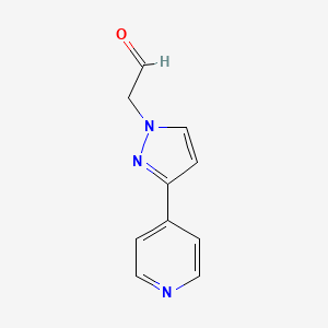 molecular formula C10H9N3O B1490209 2-(3-(pyridin-4-yl)-1H-pyrazol-1-yl)acetaldehyde CAS No. 2091556-05-5