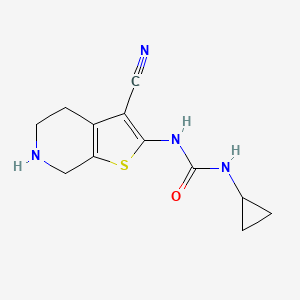 molecular formula C12H14N4OS B14902091 1-(3-Cyano-4,5,6,7-tetrahydrothieno[2,3-c]pyridin-2-yl)-3-cyclopropylurea 