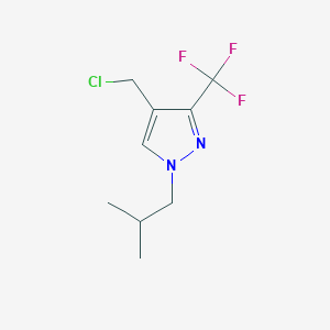 molecular formula C9H12ClF3N2 B1490211 4-(氯甲基)-1-异丁基-3-(三氟甲基)-1H-吡唑 CAS No. 2092481-18-8