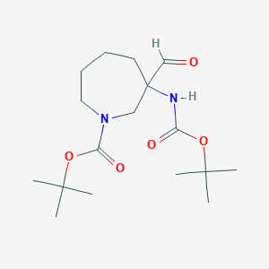 tert-Butyl 3-((tert-butoxycarbonyl)amino)-3-formylazepane-1-carboxylate