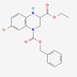 molecular formula C19H19BrN2O4 B14902139 1-Benzyl 3-ethyl 7-bromo-3,4-dihydroquinoxaline-1,3(2H)-dicarboxylate 