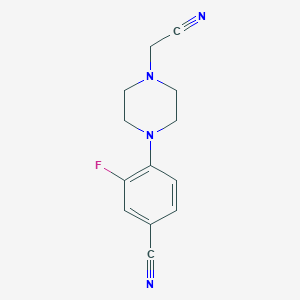 molecular formula C13H13FN4 B14902151 4-(4-(Cyanomethyl)piperazin-1-yl)-3-fluorobenzonitrile 