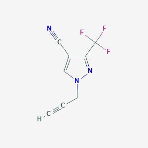 molecular formula C8H4F3N3 B1490216 1-(prop-2-yn-1-yl)-3-(trifluoromethyl)-1H-pyrazole-4-carbonitrile CAS No. 2098082-83-6