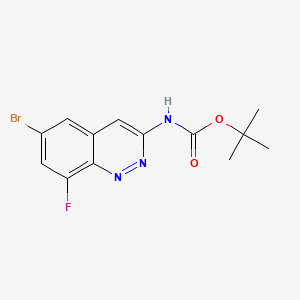 molecular formula C13H13BrFN3O2 B14902166 tert-Butyl (6-bromo-8-fluorocinnolin-3-yl)carbamate 