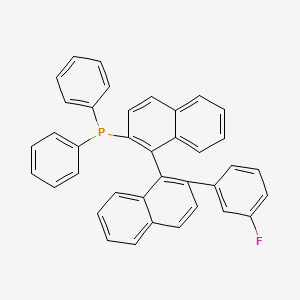 molecular formula C38H26FP B14902192 (2'-(3-Fluorophenyl)-[1,1'-binaphthalen]-2-yl)diphenylphosphane 