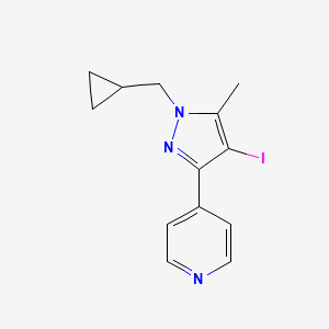 4-(1-(cyclopropylmethyl)-4-iodo-5-methyl-1H-pyrazol-3-yl)pyridine