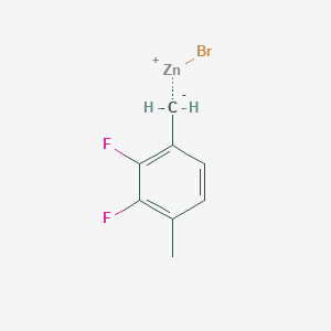 molecular formula C8H7BrF2Zn B14902219 2,3-Difluoro-4-methylbenZylZinc bromide 