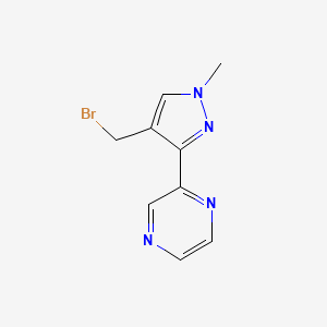 2-(4-(bromomethyl)-1-methyl-1H-pyrazol-3-yl)pyrazine