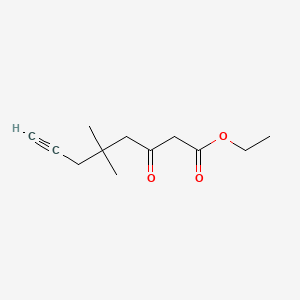 molecular formula C12H18O3 B14902232 Ethyl 5,5-dimethyl-3-oxooct-7-ynoate 