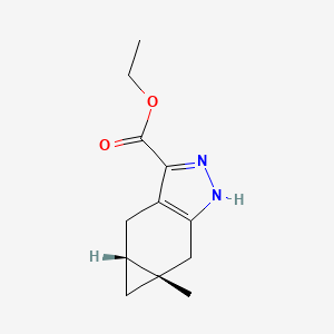 (4aR,5aS)-Ethyl 5a-methyl-1,4,4a,5,5a,6-hexahydrocyclopropa[f]indazole-3-carboxylate