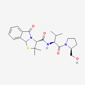 molecular formula C23H31N3O4S B14902250 (3R)-N-[(2S)-1-[(2S)-2-(hydroxymethyl)pyrrolidin-1-yl]-3-methyl-1-oxobutan-2-yl]-2,2-dimethyl-5-oxo-3,9b-dihydro-[1,3]thiazolo[2,3-a]isoindole-3-carboxamide 