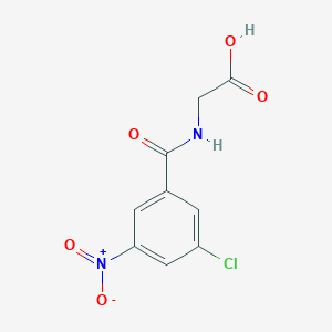 molecular formula C9H7ClN2O5 B14902264 (3-Chloro-5-nitrobenzoyl)glycine 