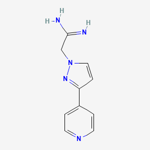 molecular formula C10H11N5 B1490227 2-(3-(pyridin-4-yl)-1H-pyrazol-1-yl)acetimidamide CAS No. 2098006-20-1