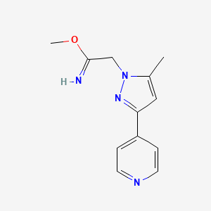 methyl 2-(5-methyl-3-(pyridin-4-yl)-1H-pyrazol-1-yl)acetimidate