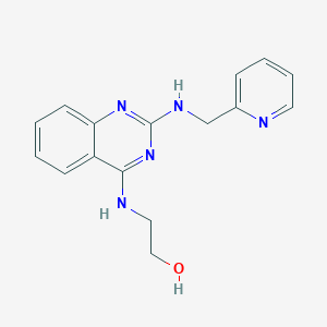 molecular formula C16H17N5O B14902316 2-((2-((Pyridin-2-ylmethyl)amino)quinazolin-4-yl)amino)ethanol 