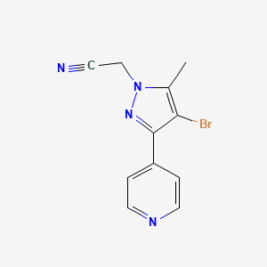 2-(4-bromo-5-methyl-3-(pyridin-4-yl)-1H-pyrazol-1-yl)acetonitrile
