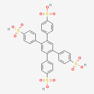 molecular formula C30H22O12S4 B14902342 4-[2,4,5-tris(4-sulfophenyl)phenyl]benzenesulfonic acid 