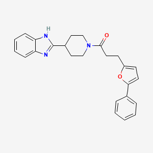 molecular formula C25H25N3O2 B14902370 1-(4-(1H-Benzo[d]imidazol-2-yl)piperidin-1-yl)-3-(5-phenylfuran-2-yl)propan-1-one 