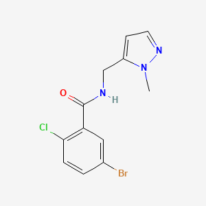 5-Bromo-2-chloro-N-((1-methyl-1h-pyrazol-5-yl)methyl)benzamide