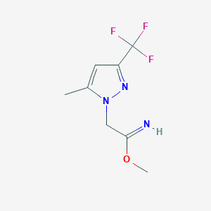 methyl 2-(5-methyl-3-(trifluoromethyl)-1H-pyrazol-1-yl)acetimidate