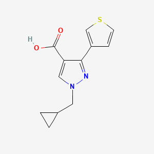 molecular formula C12H12N2O2S B1490245 1-(cyclopropylmethyl)-3-(thiophen-3-yl)-1H-pyrazole-4-carboxylic acid CAS No. 2097971-30-5