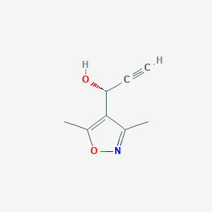 molecular formula C8H9NO2 B14902457 (R)-1-(3,5-dimethylisoxazol-4-yl)prop-2-yn-1-ol 