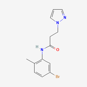 molecular formula C13H14BrN3O B14902459 N-(5-bromo-2-methylphenyl)-3-(1H-pyrazol-1-yl)propanamide 