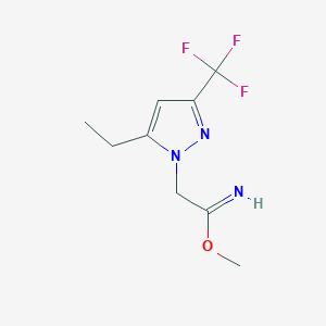 methyl 2-(5-ethyl-3-(trifluoromethyl)-1H-pyrazol-1-yl)acetimidate