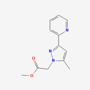 methyl 2-(5-methyl-3-(pyridin-2-yl)-1H-pyrazol-1-yl)acetate