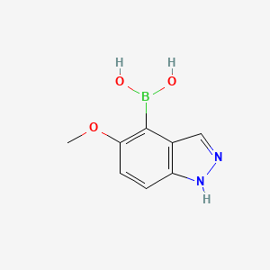 molecular formula C8H9BN2O3 B14902485 (5-Methoxy-1H-indazol-4-yl)boronic acid 