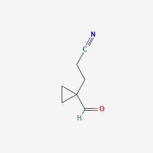 3-(1-Formylcyclopropyl)propanenitrile