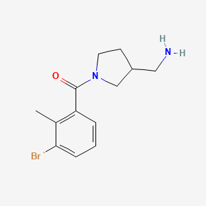 (3-(Aminomethyl)pyrrolidin-1-yl)(3-bromo-2-methylphenyl)methanone