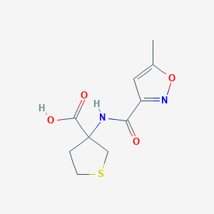 molecular formula C10H12N2O4S B14902502 3-(5-Methylisoxazole-3-carboxamido)tetrahydrothiophene-3-carboxylic acid 