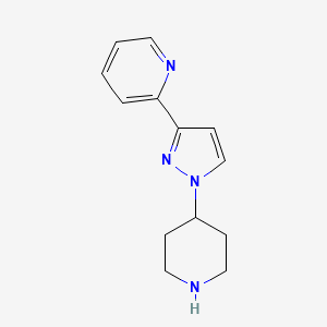 molecular formula C13H16N4 B1490251 2-(1-(piperidin-4-yl)-1H-pyrazol-3-yl)pyridine CAS No. 2097985-70-9