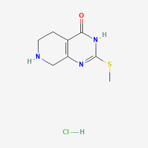 molecular formula C8H12ClN3OS B14902511 2-(Methylthio)-5,6,7,8-tetrahydropyrido[3,4-d]pyrimidin-4(1H)-one hydrochloride 