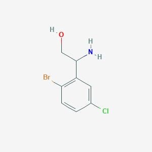 molecular formula C8H9BrClNO B14902513 2-Amino-2-(2-bromo-5-chlorophenyl)ethan-1-ol 