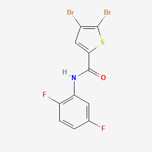 4,5-dibromo-N-(2,5-difluorophenyl)thiophene-2-carboxamide