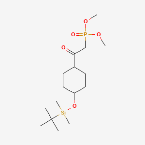 Dimethyl (2-[4-[(tert-butyldimethylsilyl)oxy]cyclohexyl]-2-oxoethyl)phosphonate