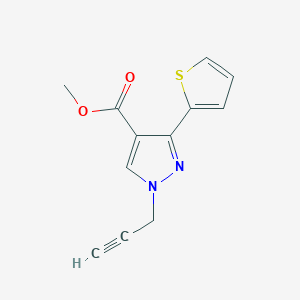methyl 1-(prop-2-yn-1-yl)-3-(thiophen-2-yl)-1H-pyrazole-4-carboxylate
